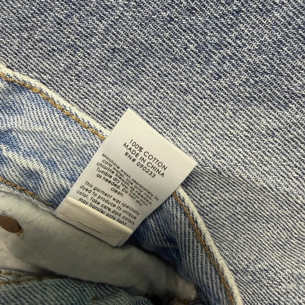 PacSun Two Tone Split Wash Dad‎ Jean High Waisted Blue Denim Size 26